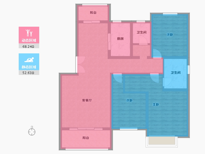 陕西省-安康市-城投·公园中央-114.35-户型库-动静分区