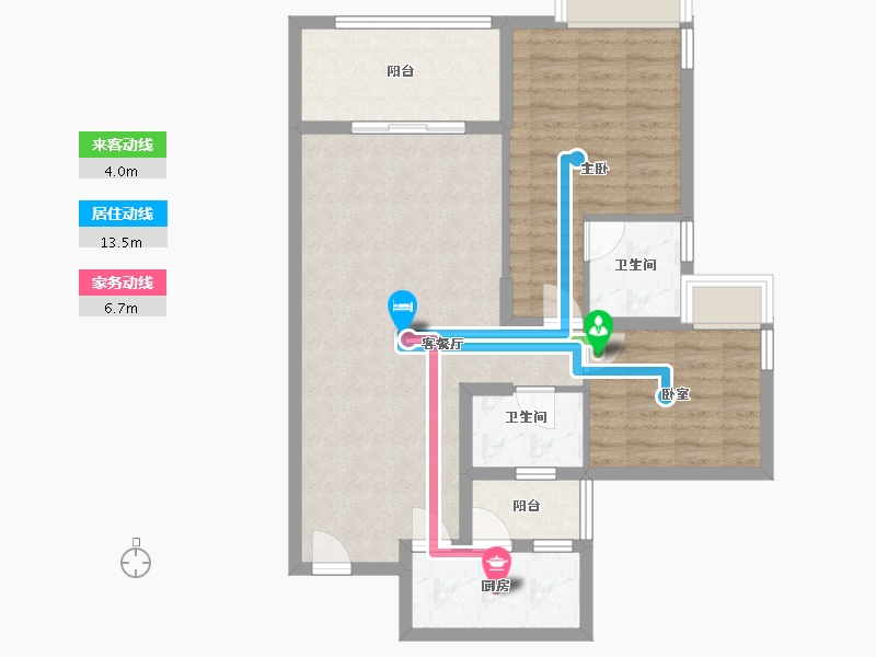 海南省-海口市-兆南丽湾-89.00-户型库-动静线