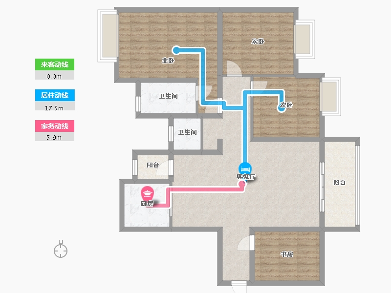 广西壮族自治区-南宁市-建工嘉园-123.00-户型库-动静线