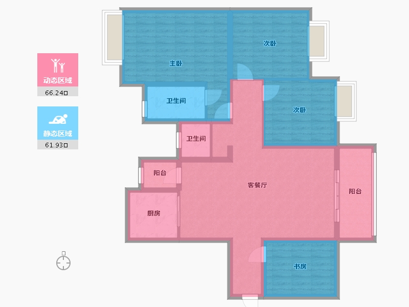 广西壮族自治区-南宁市-建工嘉园-123.00-户型库-动静分区