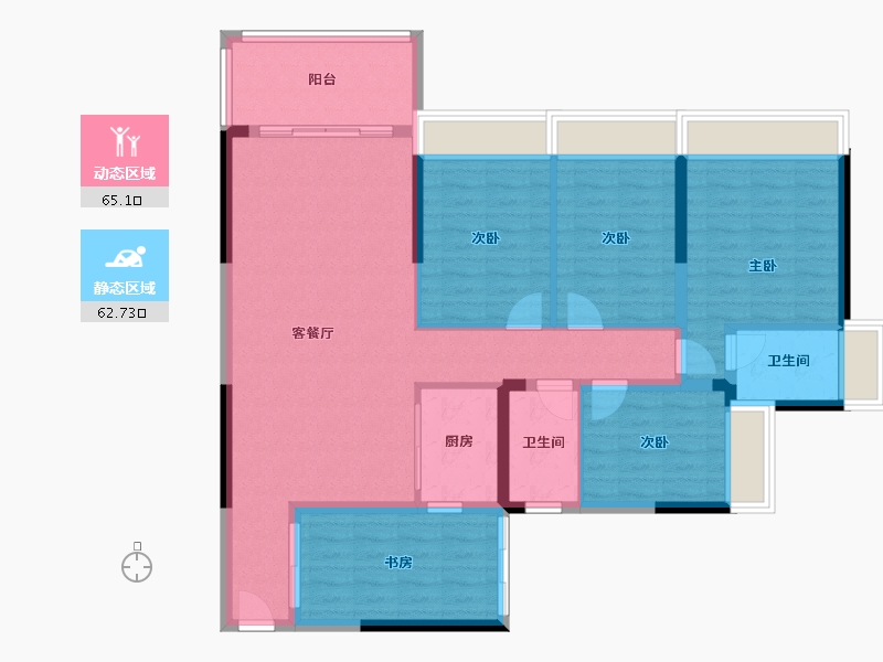 贵州省-六盘水市-柏悦府-139.57-户型库-动静分区