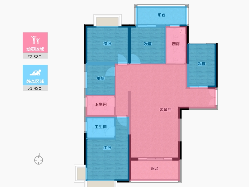 广西壮族自治区-钦州市-建开大院-137.00-户型库-动静分区