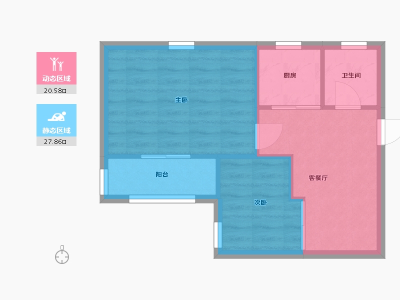 上海-上海市-梅园二街坊-40.00-户型库-动静分区