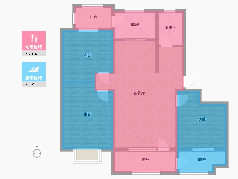 山东省-日照市-兴业名门旺福-90.20-户型库-动静分区