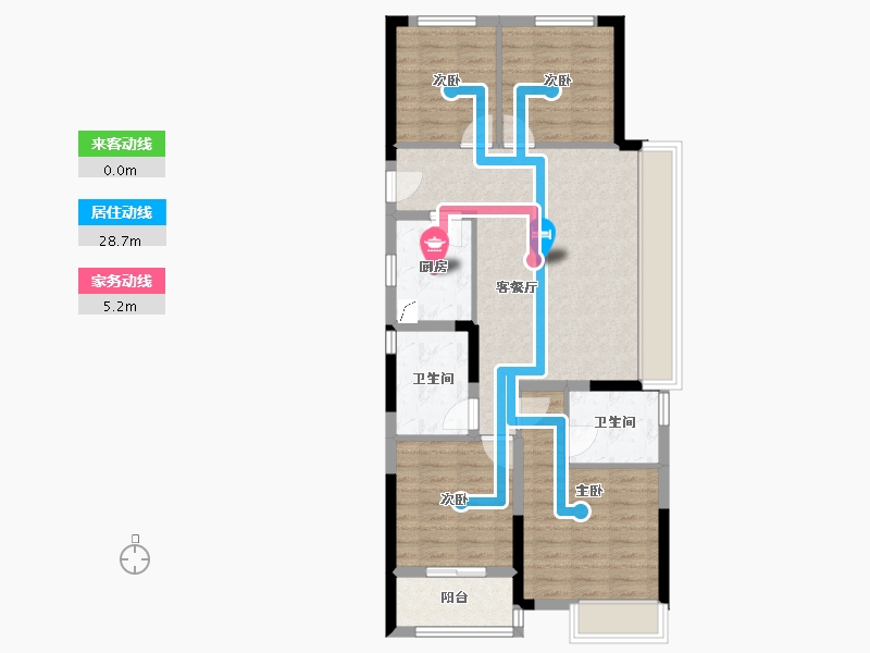 浙江省-湖州市-华纺   湖誉府-115.00-户型库-动静线