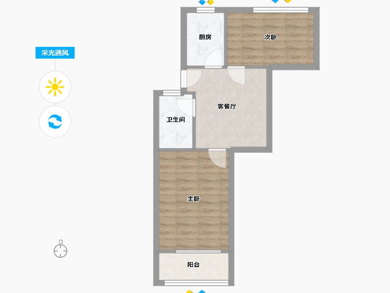 上海-上海市-华二小区(车站北路)-44.00-户型库-采光通风