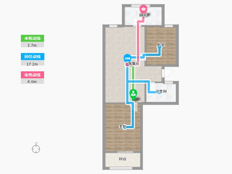 江苏省-徐州市-琵琶花园北区-80.00-户型库-动静线