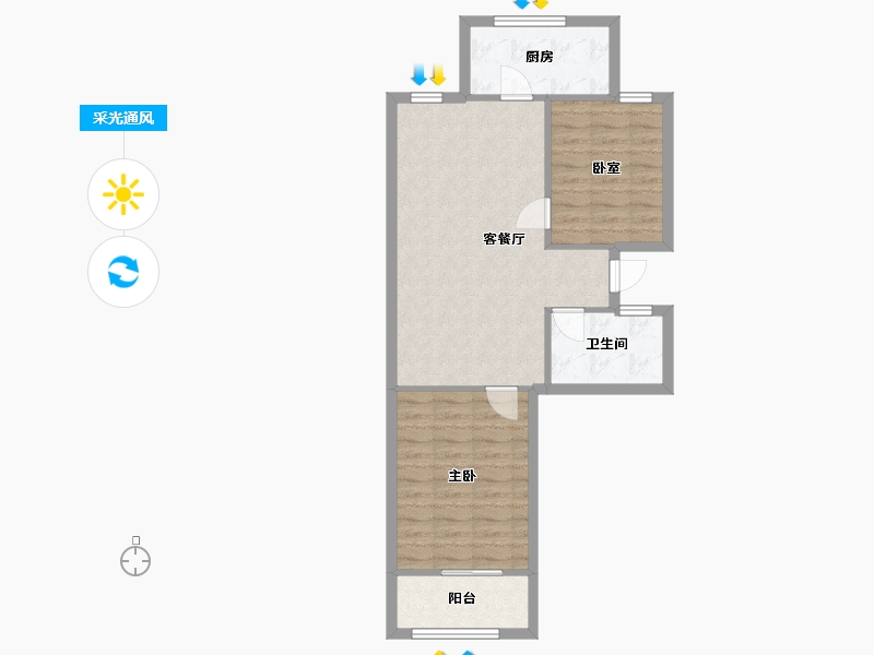 江苏省-徐州市-琵琶花园北区-80.00-户型库-采光通风