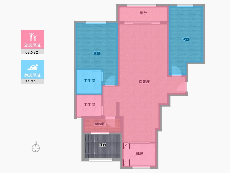 宁夏回族自治区-银川市-翰悦府-98.00-户型库-动静分区