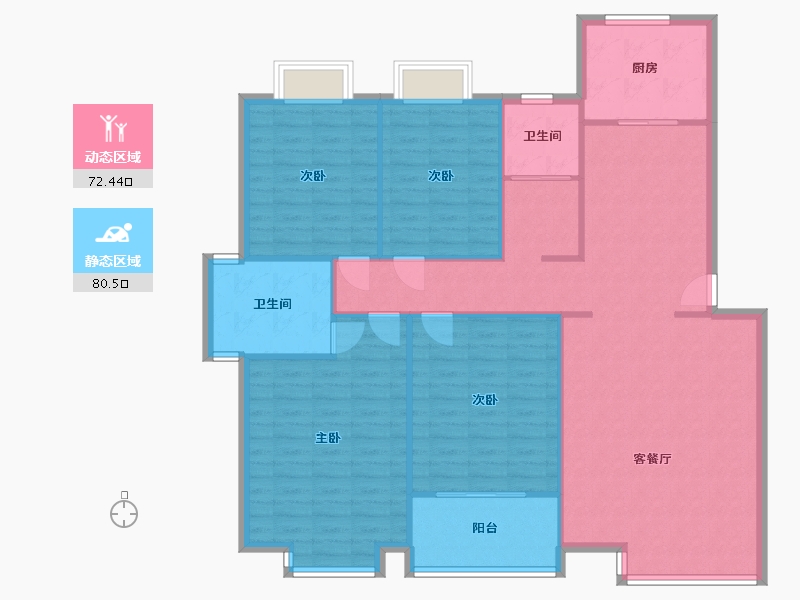 河南省-郑州市-金色嘉园-150.00-户型库-动静分区