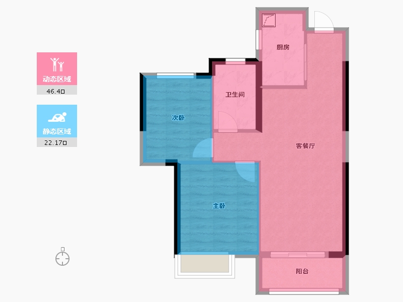 湖北省-武汉市-国博-73.00-户型库-动静分区