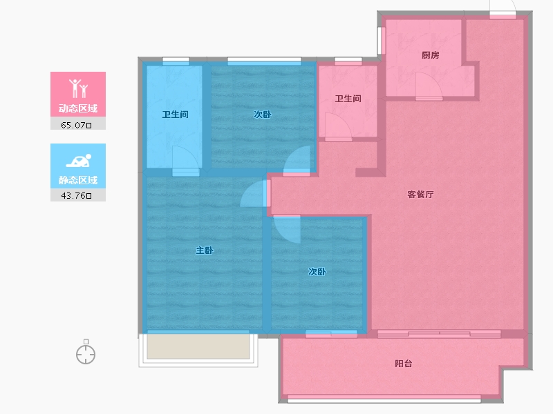 河南省-信阳市-黄国府-98.00-户型库-动静分区