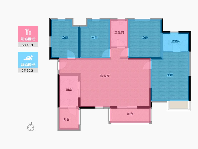 四川省-眉山市-芙蓉天府-97.00-户型库-动静分区