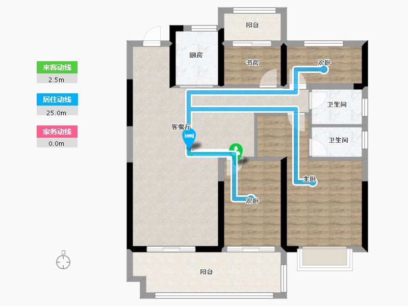 安徽省-六安市-高速时代御府-103.00-户型库-动静线