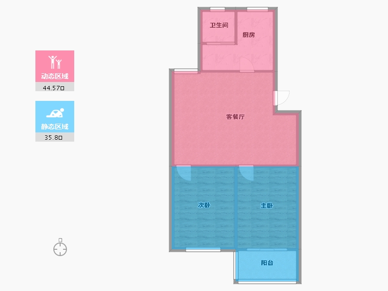 上海-上海市-万登花园-70.00-户型库-动静分区