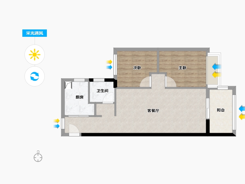 福建省-福州市-乌山郡-59.00-户型库-采光通风