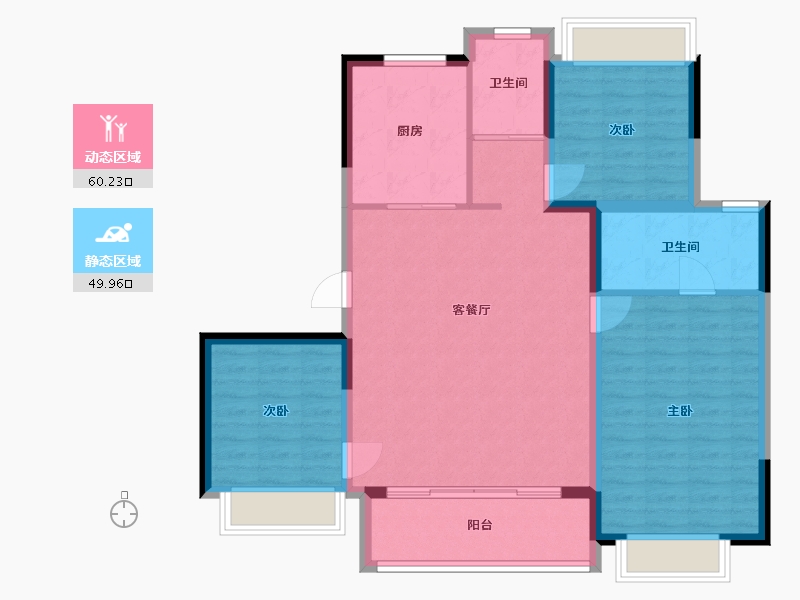 上海-上海市-金融湾晶-100.00-户型库-动静分区