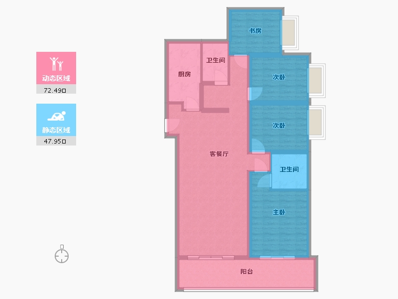 河南省-开封市-橄榄城-109.00-户型库-动静分区