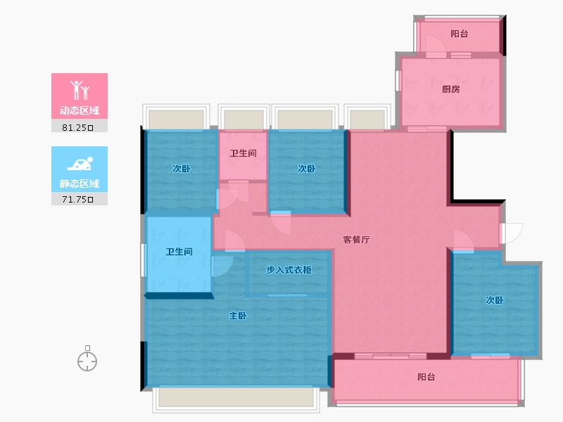 四川省-成都市-中海锦江城-140.00-户型库-动静分区