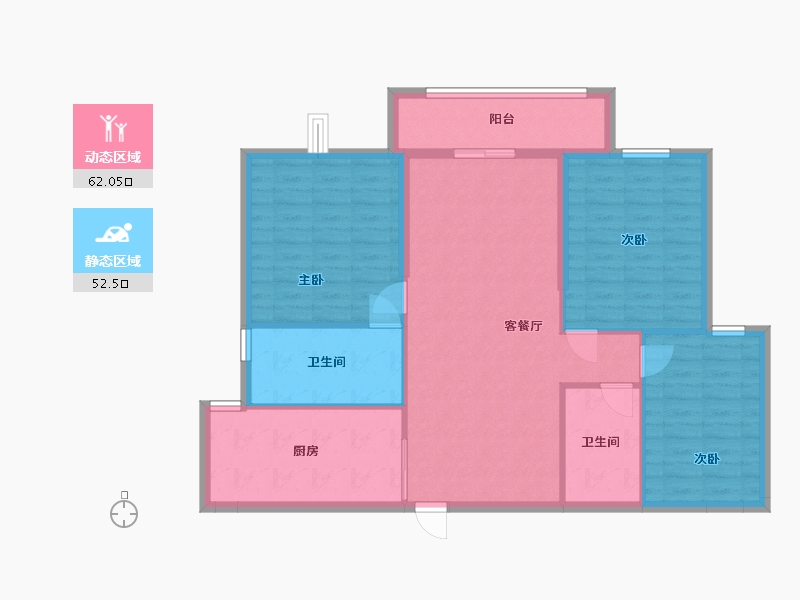 浙江省-温州市-华悦大厦-109.21-户型库-动静分区