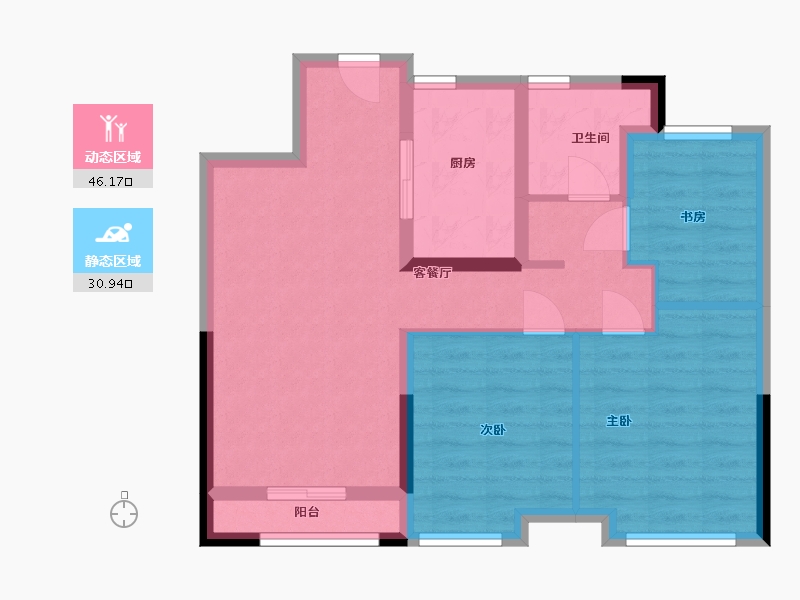 新疆维吾尔自治区-乌鲁木齐市-白鸟湖万达-68.00-户型库-动静分区