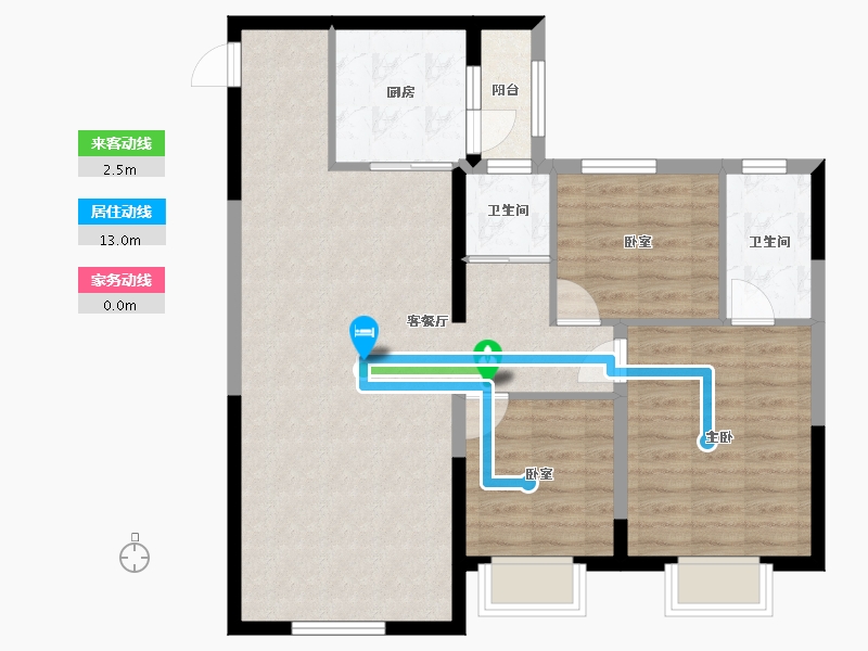 新疆维吾尔自治区-乌鲁木齐市-碧桂园疆山府-100.00-户型库-动静线