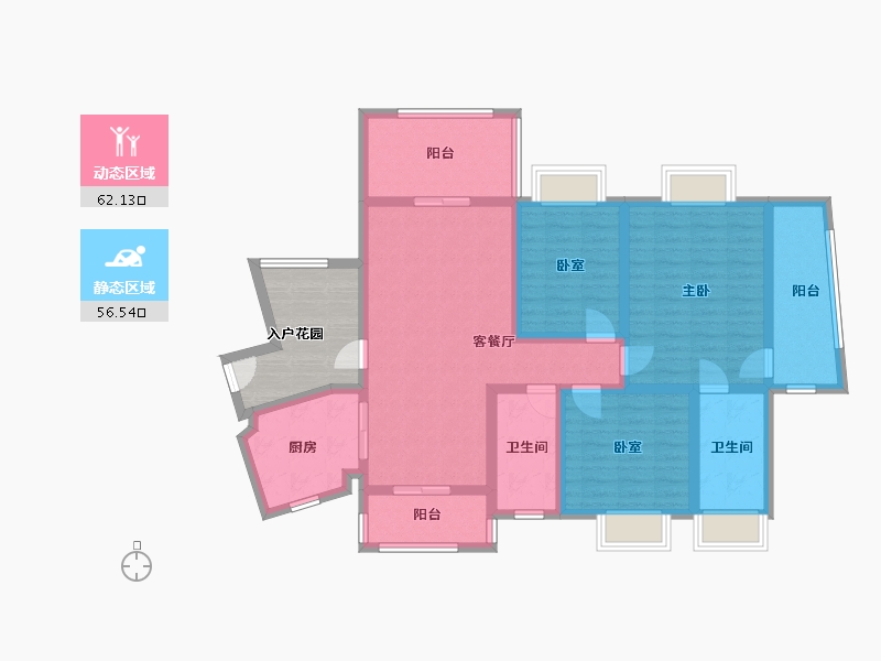 广东省-中山市-尚城-126.11-户型库-动静分区