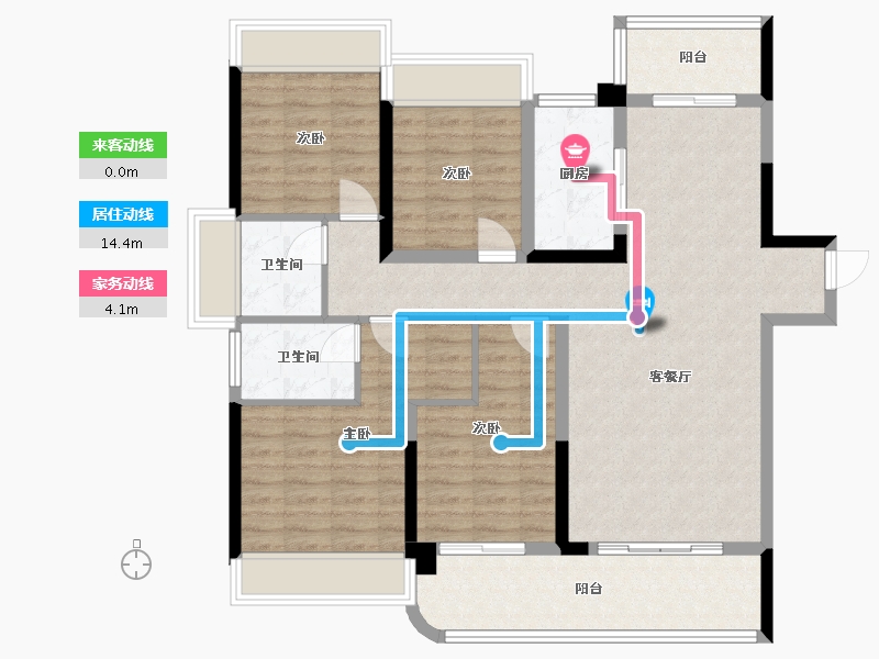 陕西省-汉中市-锦湖城市之星-120.00-户型库-动静线