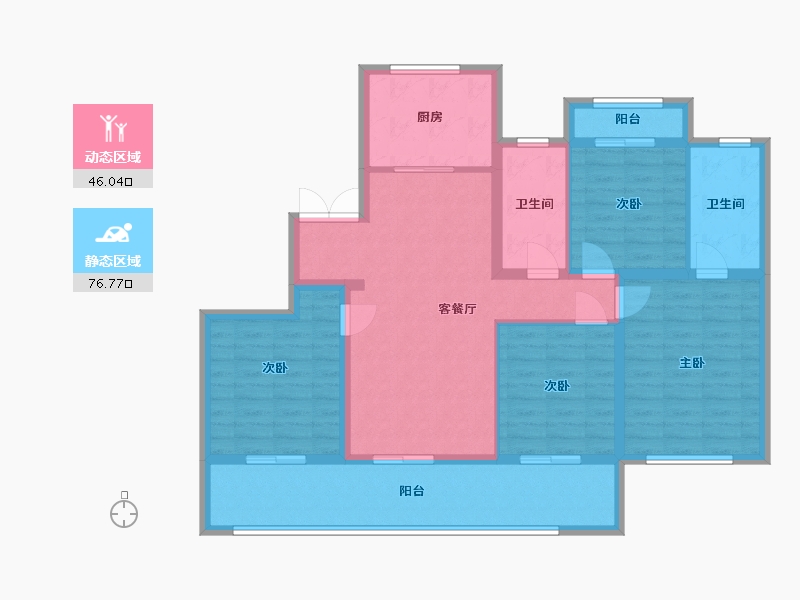 江苏省-南通市-金水湾-110.00-户型库-动静分区