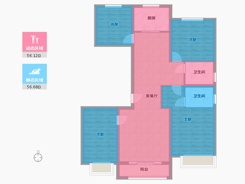 山东省-聊城市-鲁商城市广场-111.00-户型库-动静分区