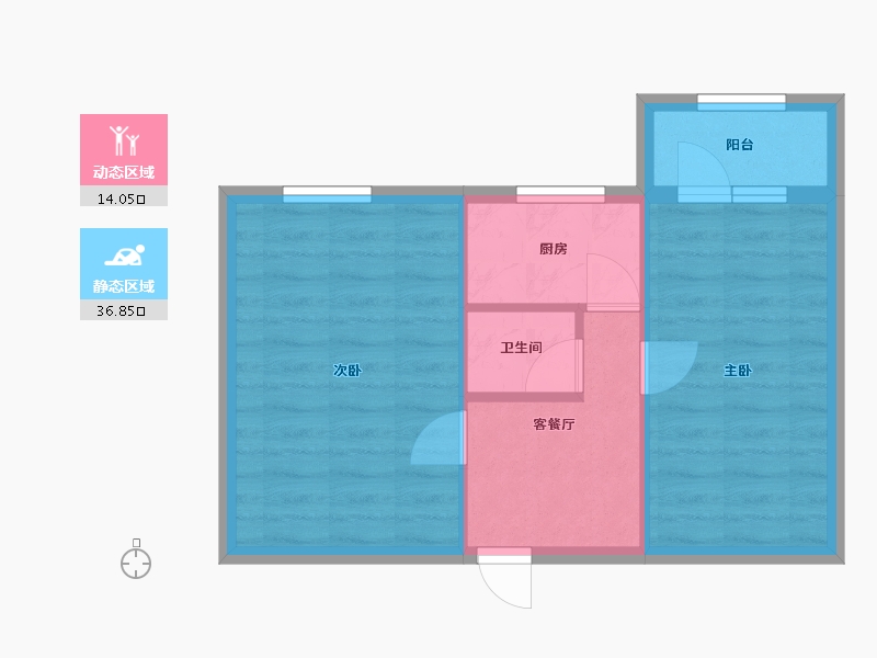 北京-北京市-大柳树路9号院小区-37.00-户型库-动静分区