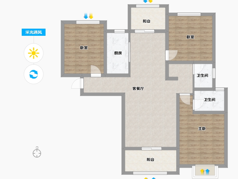 河南省-焦作市-悦东城-100.00-户型库-采光通风