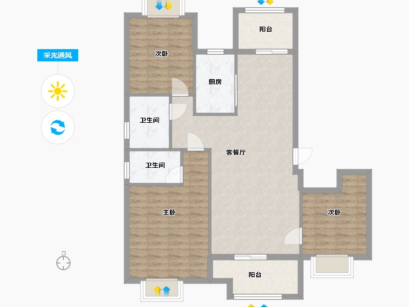 福建省-泉州市-和风-98.00-户型库-采光通风