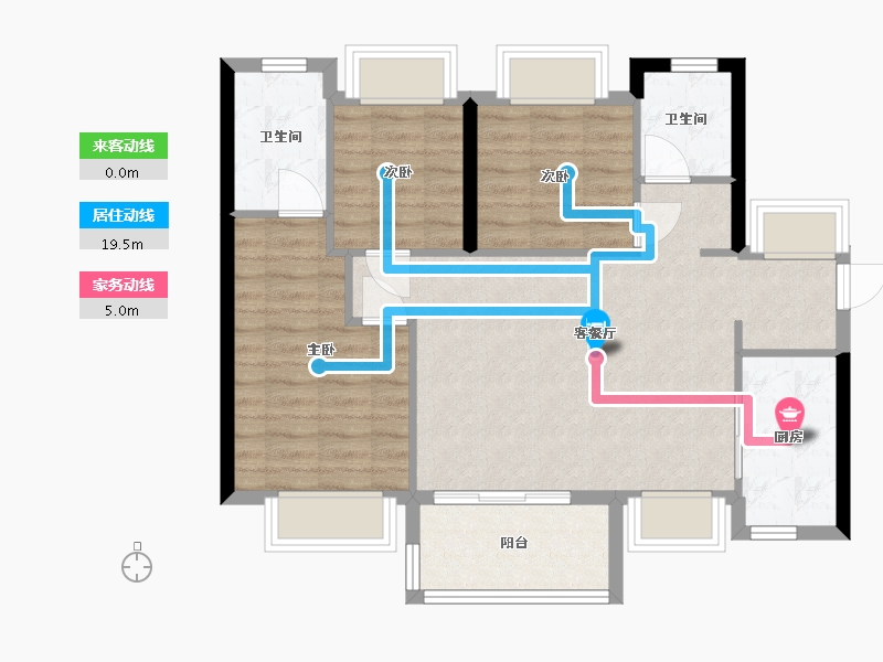 广东省-深圳市-卓越铂樾府-77.00-户型库-动静线