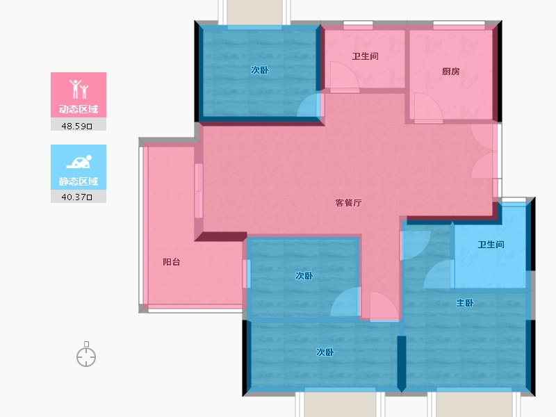 贵州省-毕节市-半岛温泉-115.00-户型库-动静分区