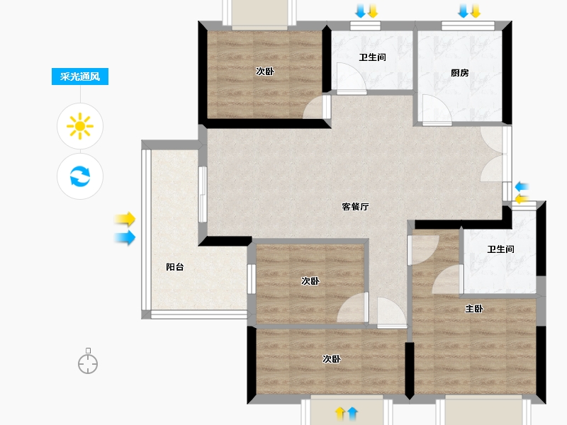 贵州省-毕节市-半岛温泉-115.00-户型库-采光通风