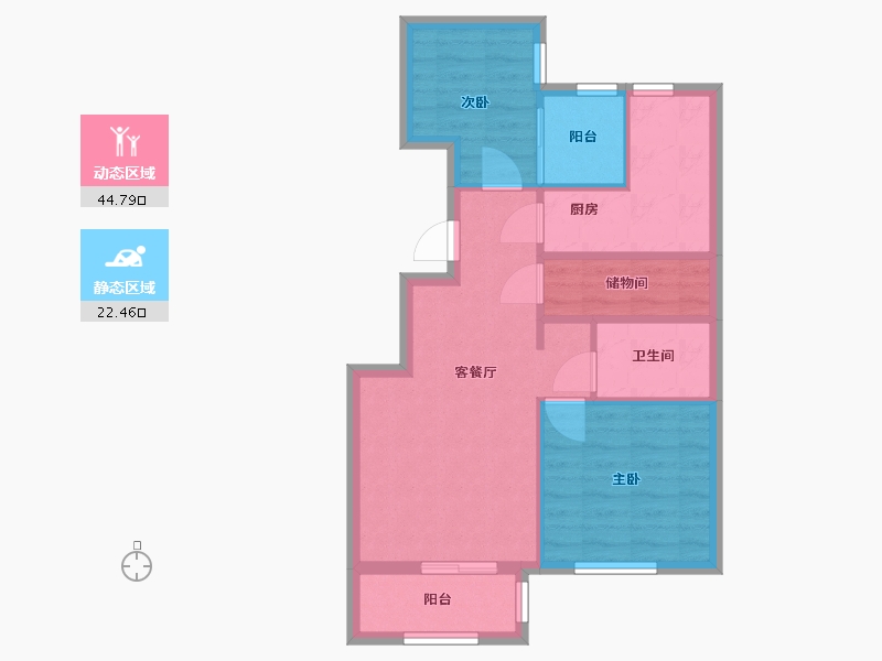 天津-天津市-青樾园-60.00-户型库-动静分区