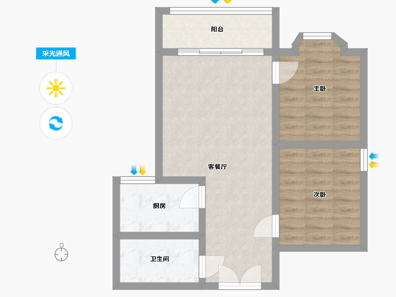 河北省-邢台市-锦瑞名苑-98.00-户型库-采光通风