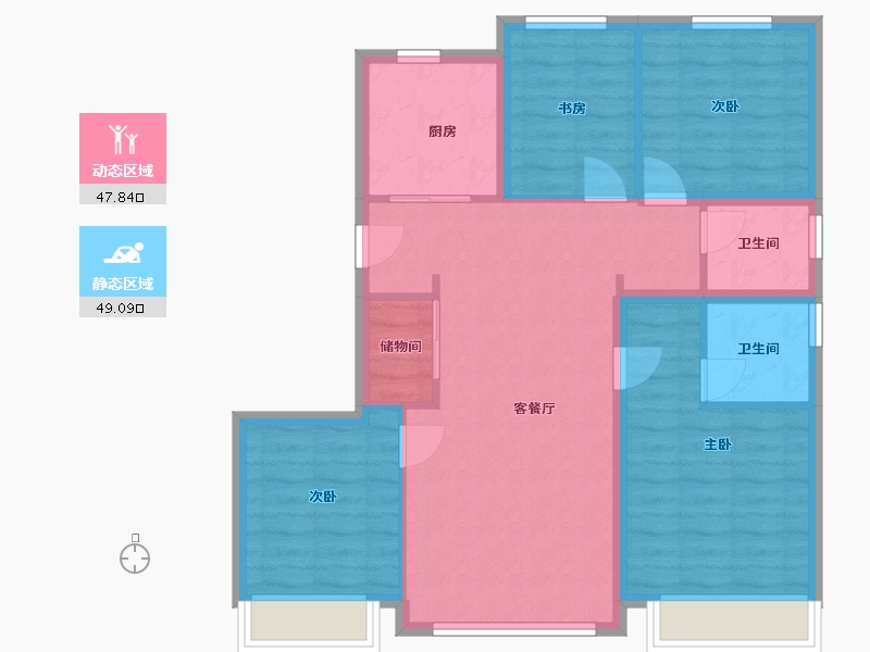 北京-北京市-保利锦上-98.00-户型库-动静分区