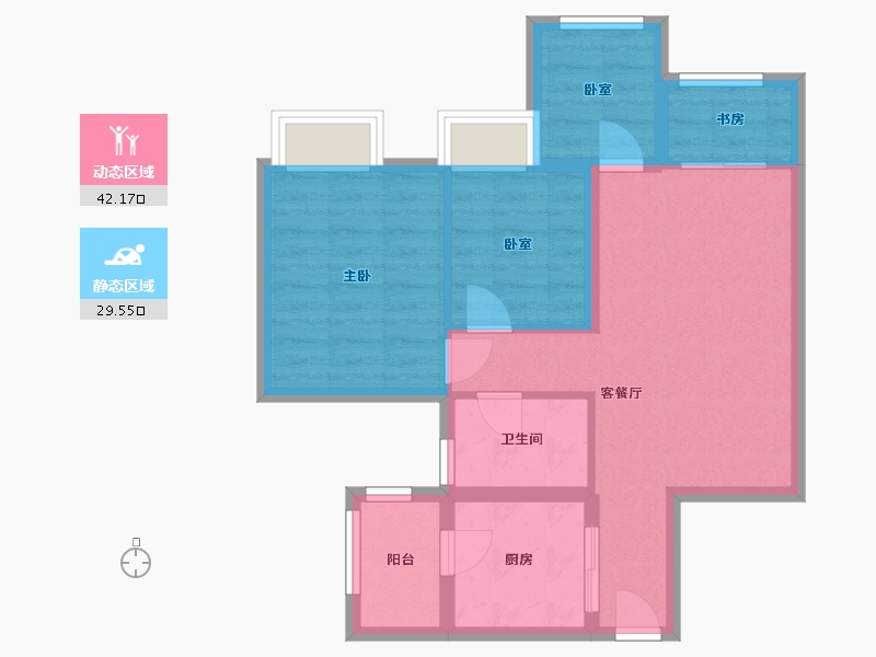 广东省-广州市-时代天朗花园-77.00-户型库-动静分区