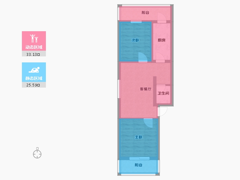 北京-北京市-清欣园-54.00-户型库-动静分区