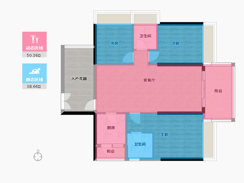 广东省-湛江市-民大蓝海峰境-95.00-户型库-动静分区