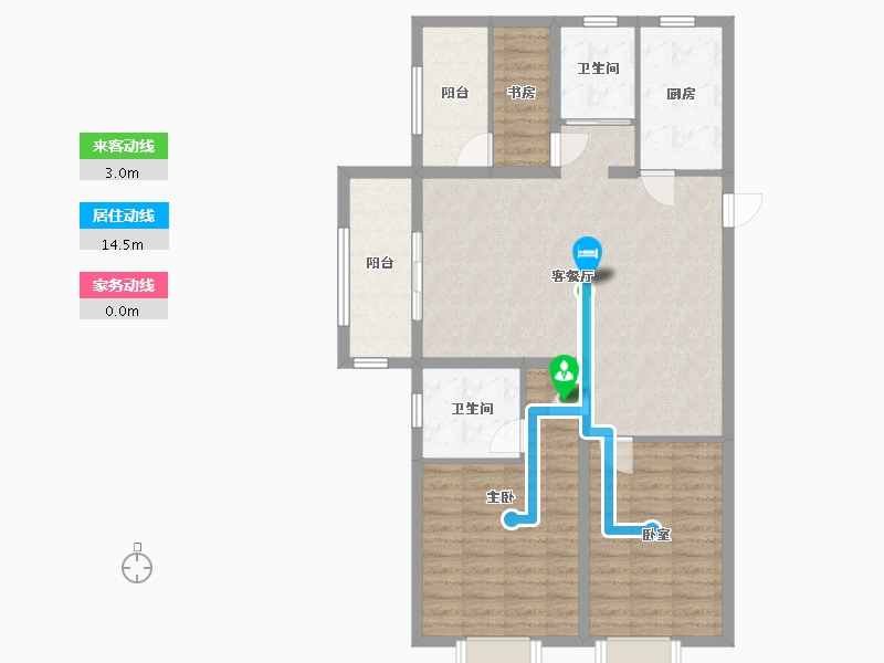 河南省-郑州市-碧桂园名门凤凰城-99.00-户型库-动静线