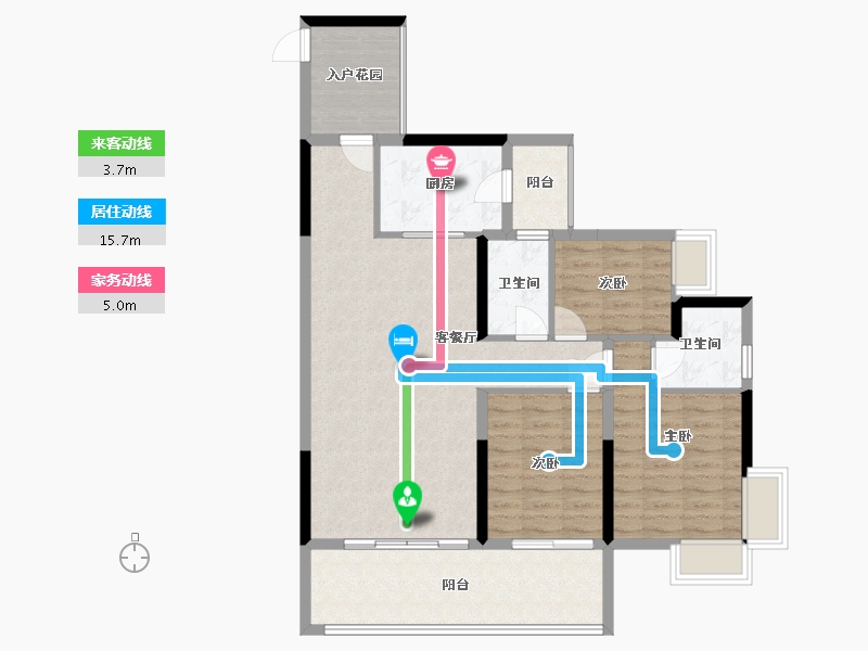 广东省-汕尾市-鸿景园御景壹号-101.00-户型库-动静线