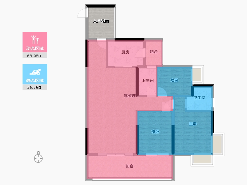 广东省-汕尾市-鸿景园御景壹号-101.00-户型库-动静分区