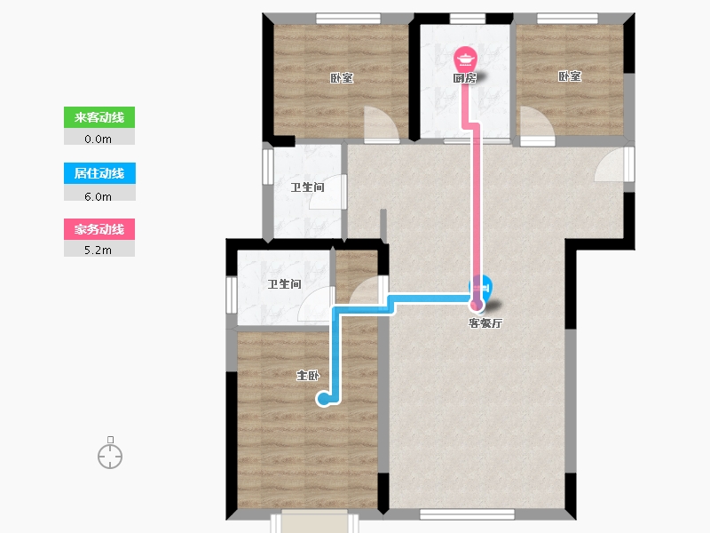 新疆维吾尔自治区-乌鲁木齐市-秦基澜城-93.00-户型库-动静线