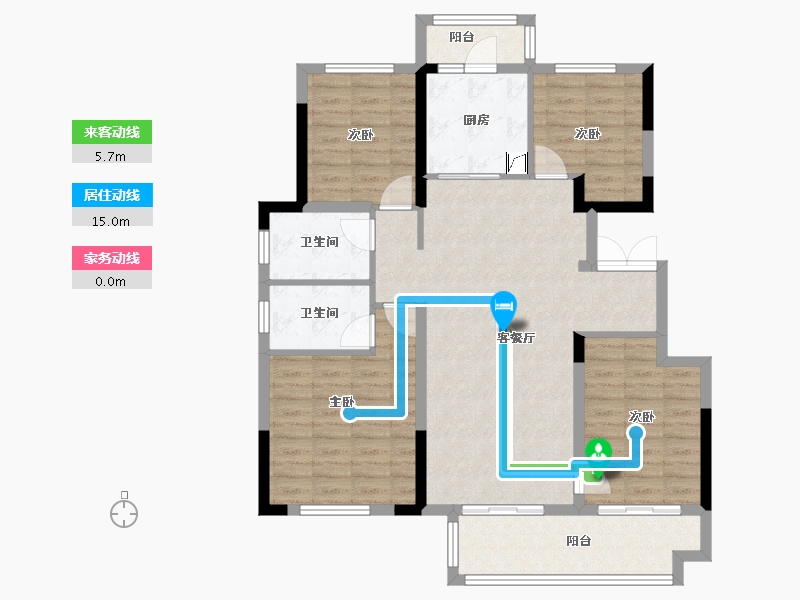 四川省-成都市-邑城大院-123.00-户型库-动静线