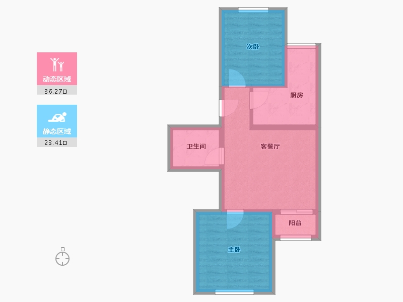 北京-北京市-民园小区-62.57-户型库-动静分区