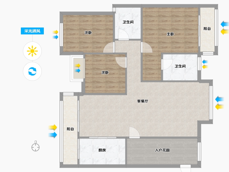 广东省-中山市-汇晖-98.00-户型库-采光通风