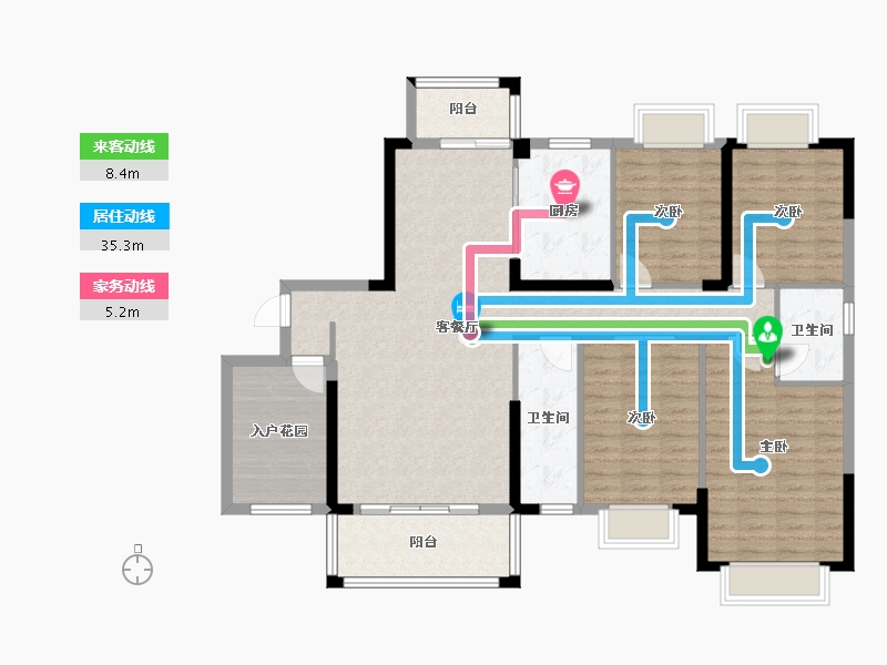 广西壮族自治区-梧州市-凯莱公园一号-126.92-户型库-动静线